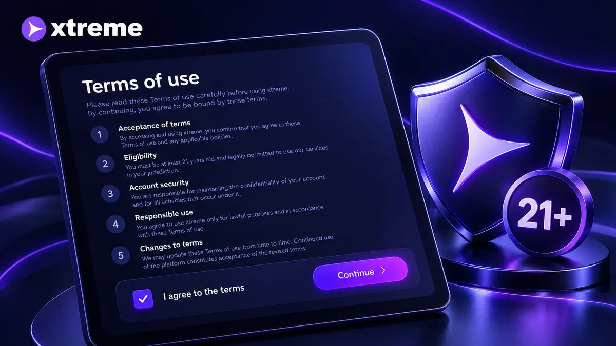 Xtreme casino account terms of use